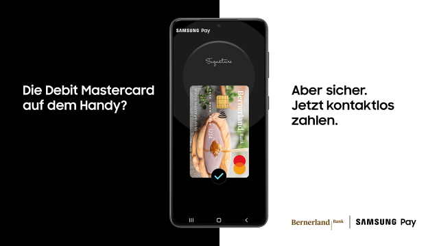 Samsung Pay mit der Debit Mastercard der Bernerland Bank nutzen