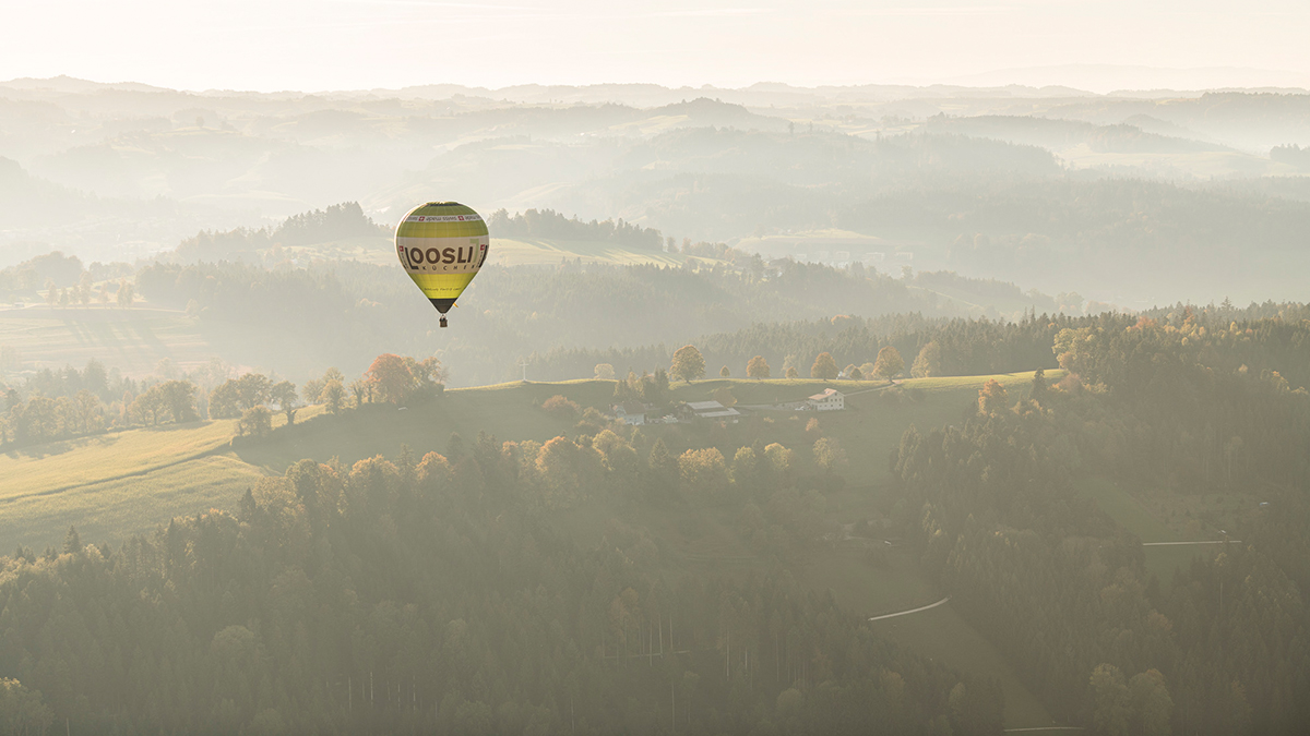 Seine Ballonfahrten führen Roland Friedli häufig übers Emmental und den Oberaargau.