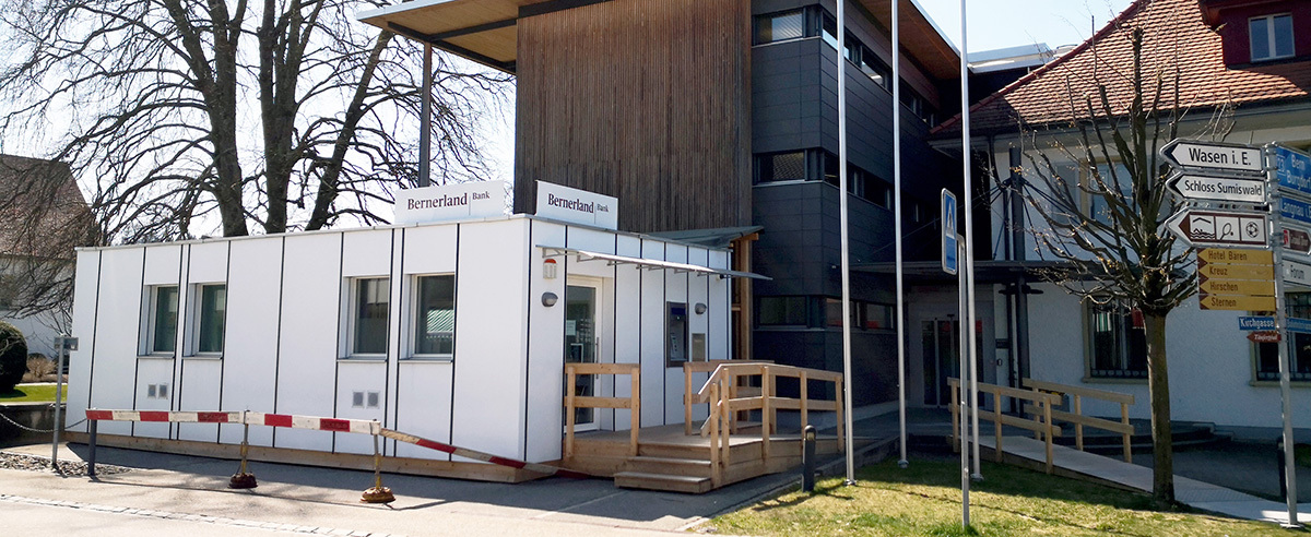 Der Bankalltag im Container läuft rund
