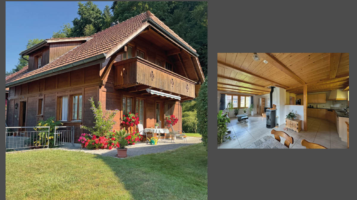 Zu verkaufen an sonniger, ruhiger und naturnaher Wohnlage: Liebevoll gepflegtes, freistehendes 5.5 Zimmer Einfamilienhaus mit Balkon, Terrasse und Garten. Vielseitig nutzbare Nebenräume und Doppelgarage. Nur 5 Minuten zum ÖV. Dieses Haus vereint Funktionalität, Gemütlichkeit und charmante Details – ideal für Familien oder Paare, die ein gepflegtes Eigenheim in ruhiger Lage suchen. Besichtigungen individuell und persönlich nach Vereinbarung. 

Interesse? Melden Sie sich bei Roman Grossen 034 432 38 74.