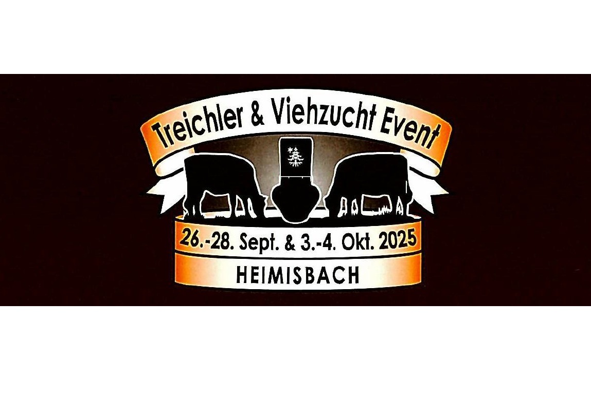Vom 26. bis 28. September sowie vom 3. bis 4. Oktober findet in Heimisbach der Treichler- und Viehzucht-Event statt.